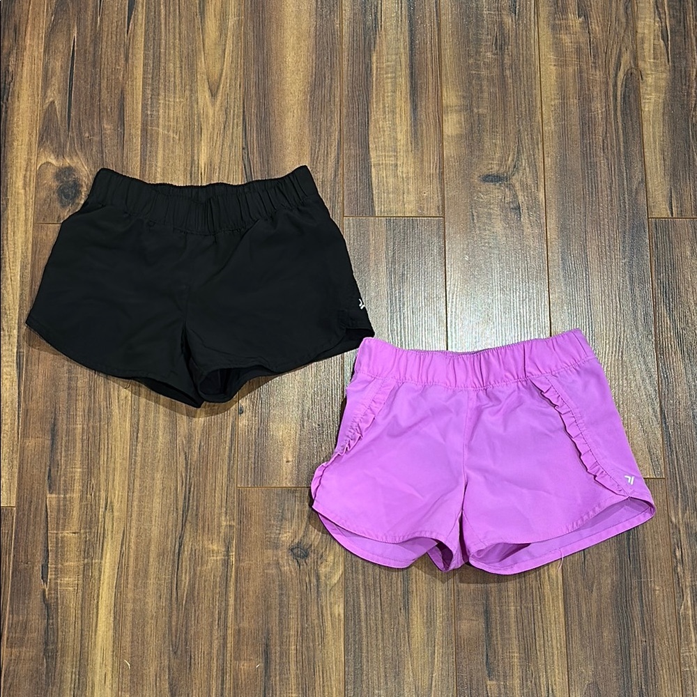 Black and Purple Athletic Shorts